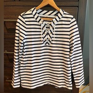 Kate Spade - Striped Lace-Up Women's Top